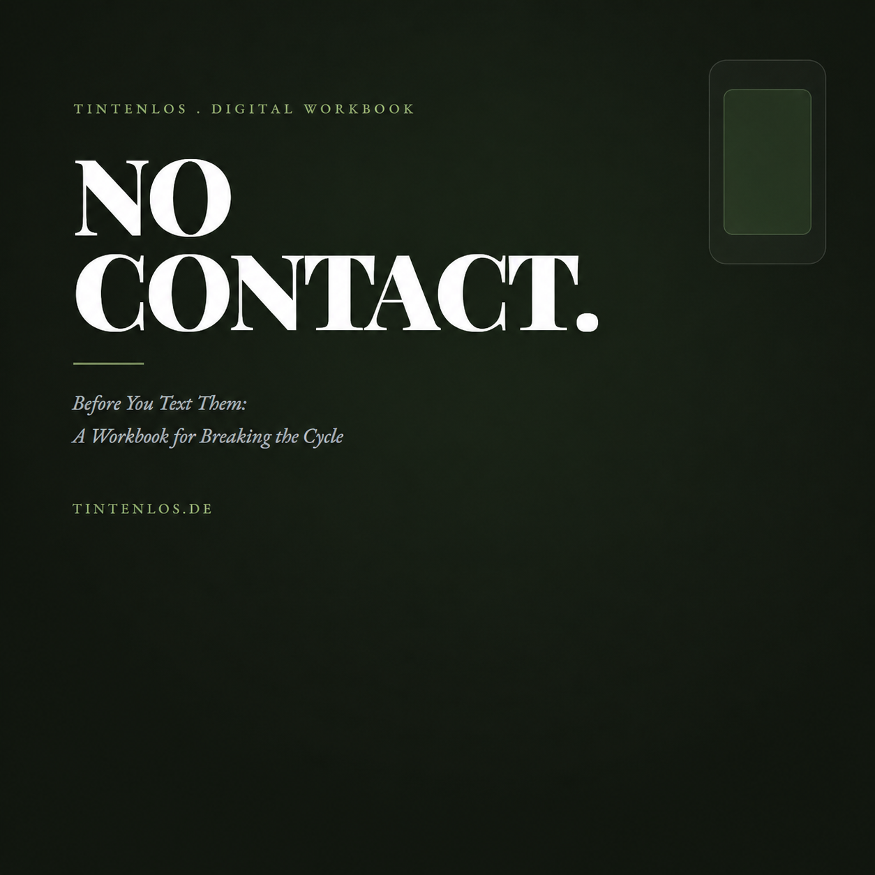 No Contact Workbook